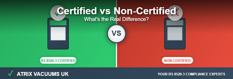 BS 8520-3:2009 vs Non-Certified Asbestos Vacuums: What's the Difference?